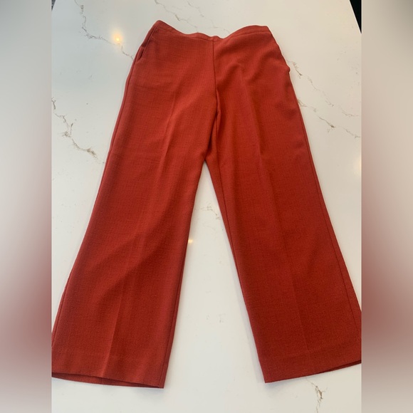 Vintage Alfred Dunner Pants Set Gold Embellished Short Sleeve Top Size 14 P - Picture 5 of 16